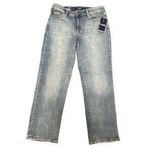 Chaps Women's Slim Fit Stretch Denim Light Authentic wash 8 New